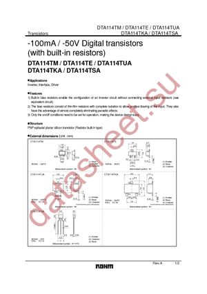 DTA114TSATP datasheet  