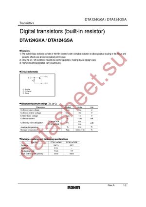 DTA124GSATP datasheet  
