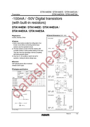 DTA144EKAT146 datasheet  