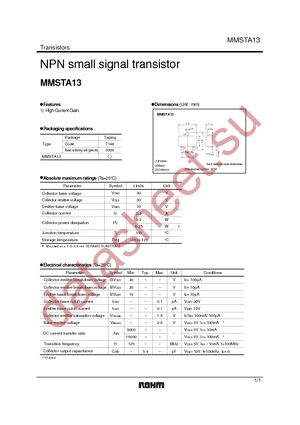MMSTA13T146 datasheet  
