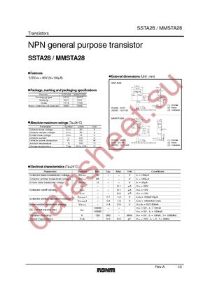 MMSTA28T146 datasheet  