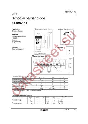 RB050LA-40TR datasheet  
