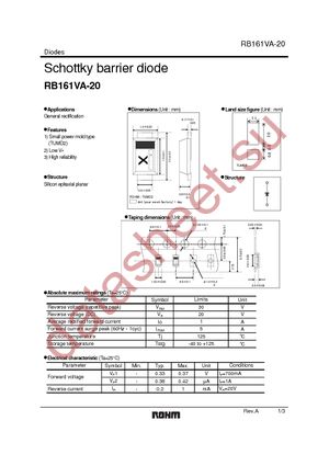 RB161VA-20TR datasheet  