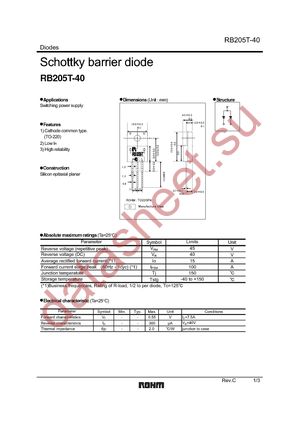 RB205T-40 datasheet  