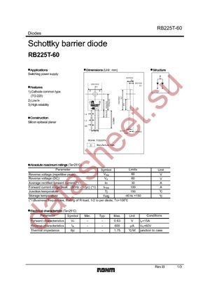 RB225T-60 datasheet  