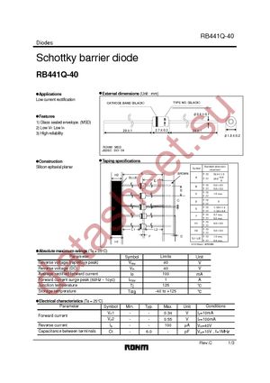 RB441Q-40T-77 datasheet  