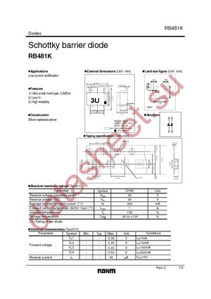 RB481KTL datasheet  