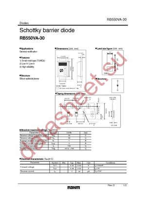 RB550VA-30TR datasheet  