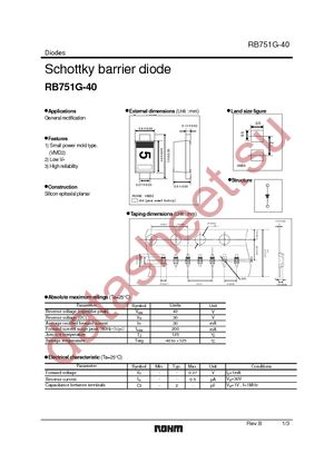 RB751G-40T2R datasheet  
