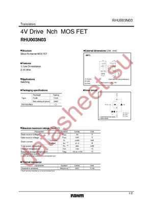 RHU003N03T106 datasheet  