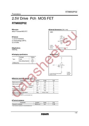 RTM002P02T2L datasheet  