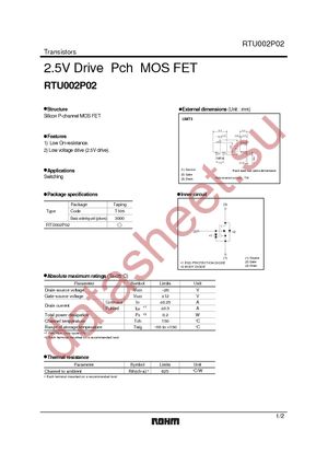 RTU002P02T106 datasheet  