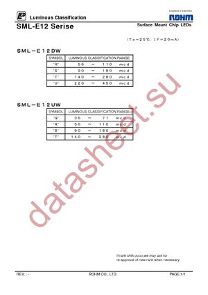 SML-E12DWT86 datasheet  