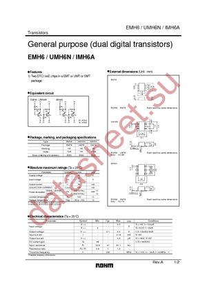 UMH6NTR datasheet  