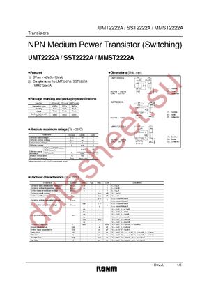 UMT2222AT106 datasheet  