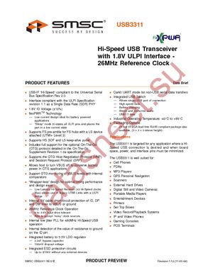 USB3311-CP-TR datasheet  