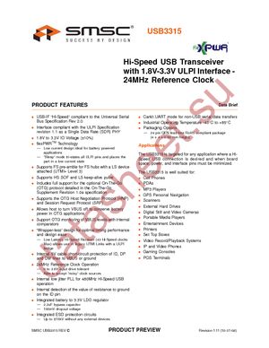 USB3315-CP-TR datasheet  