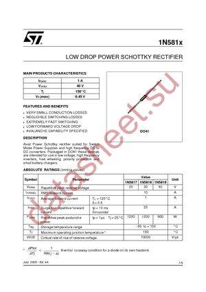 1N5818RL datasheet  