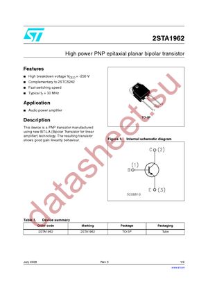 2STA1962 datasheet  