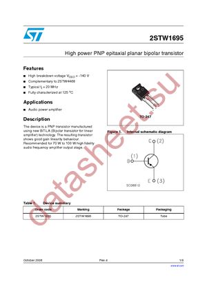 2STW1695 datasheet  