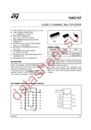 74AC157TTR datasheet  