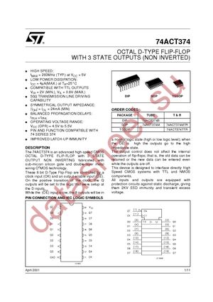 74ACT374TTR datasheet  