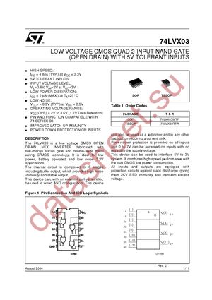 74LVX03M datasheet  