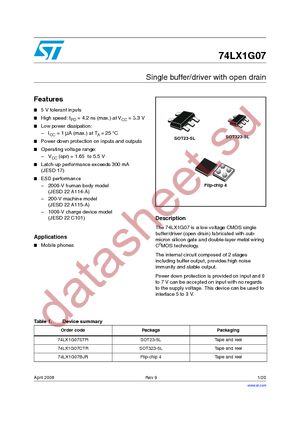 74LX1G07STR datasheet  