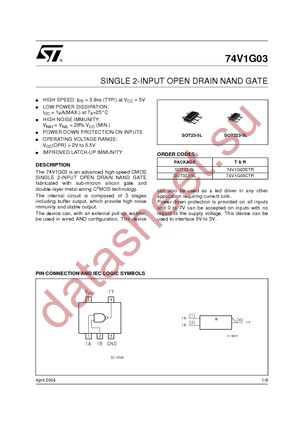 74V1G03CTR datasheet  