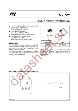 74V1G07CTR datasheet  