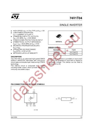 74V1T04CTR datasheet  