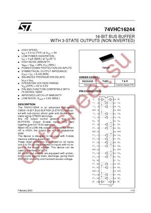 74VHC16244TTR datasheet  