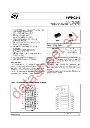 74VHC245TTR datasheet  