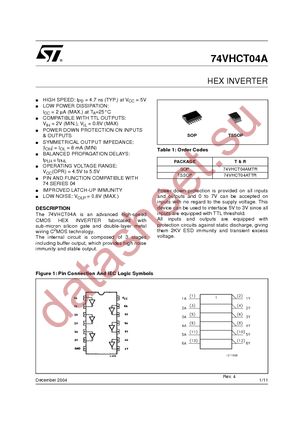 74VHCT04ATTR datasheet  