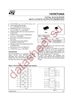 74VHCT240AMTR datasheet  