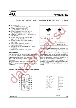 74VHCT74ATTR datasheet  