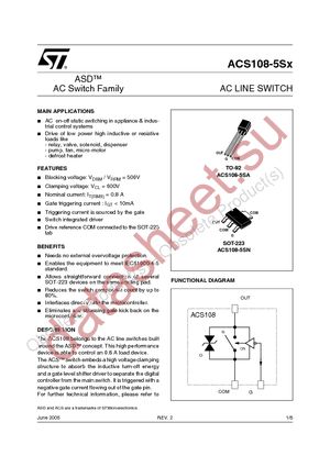 ACS108-5SA-AP datasheet  