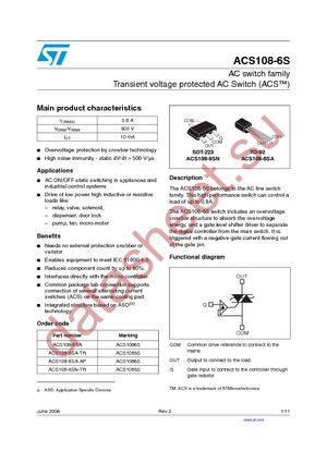 ACS108-6SA-AP datasheet  