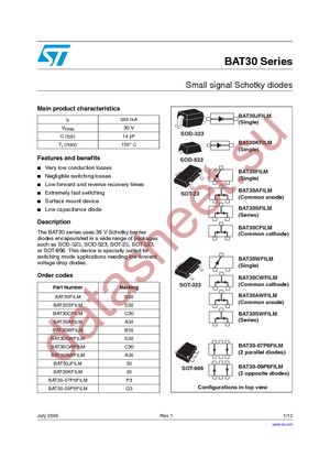 BAT30SWFILM datasheet  