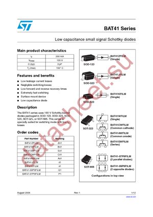 BAT41-09P6FILM datasheet  