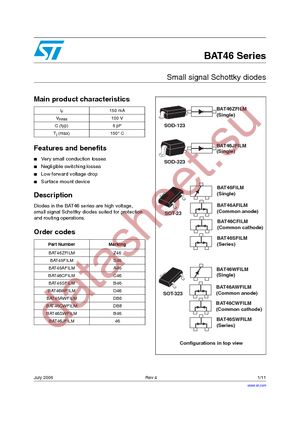 BAT46AWFILM datasheet  