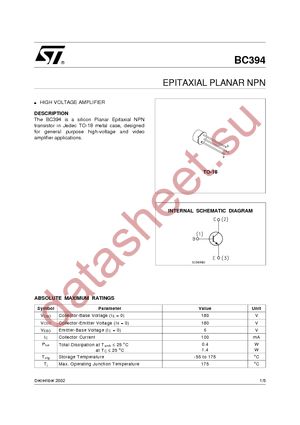 BC394 datasheet  