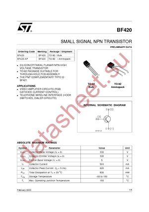 BF420-AP datasheet  