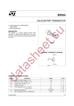 BSS44 datasheet  