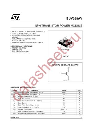 BUV298AV datasheet  