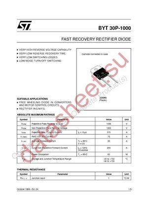 BYT30P-1000 datasheet  