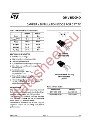 DMV1500HDFD6 datasheet  