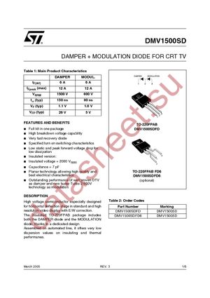DMV1500SDFD6 datasheet  