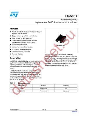 E-L6258EXTR datasheet  