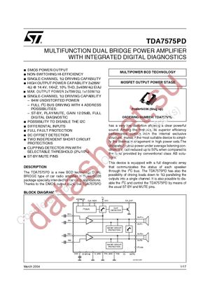 E-TDA7575 datasheet  